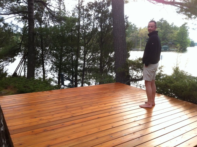 The new west platform at the cottage.  Good work hubby!